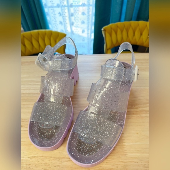 JuJu Northampton glitter chunky heel sandal size 8 - Picture 3 of 10